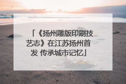 《扬州雕版印刷技艺志》在江苏扬州首发 传承城市记忆