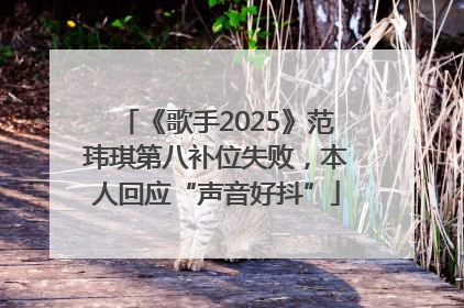 《歌手2025》范玮琪第八补位失败，本人回应“声音好抖”