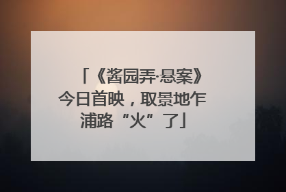 《酱园弄·悬案》今日首映，取景地乍浦路“火”了