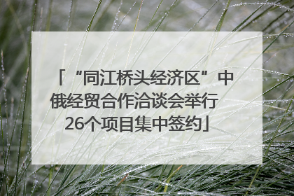“同江桥头经济区”中俄经贸合作洽谈会举行 26个项目集中签约