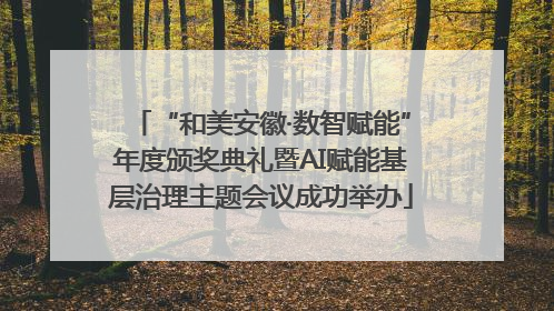 “和美安徽·数智赋能”年度颁奖典礼暨AI赋能基层治理主题会议成功举办