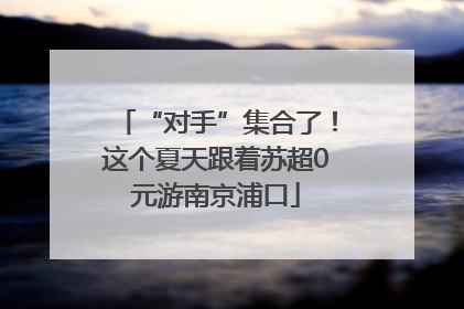 “对手”集合了！这个夏天跟着苏超0元游南京浦口
