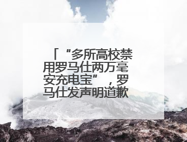 “多所高校禁用罗马仕两万毫安充电宝”，罗马仕发声明道歉：已展开核查