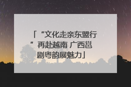 “文化走亲东盟行”再赴越南 广西邕剧粤韵展魅力