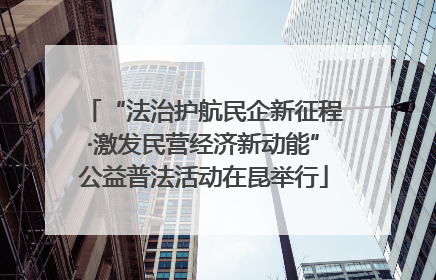 “法治护航民企新征程·激发民营经济新动能”公益普法活动在昆举行