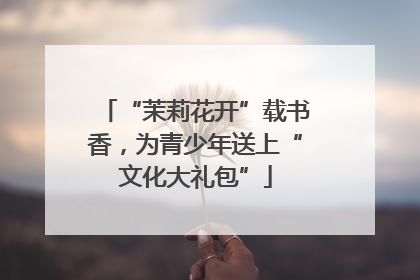 “茉莉花开”载书香，为青少年送上“文化大礼包”