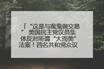 “这是与魔鬼做交易” 美国民主党议员集体反对所谓“大而美”法案！四名共和党众议员投反对票