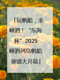 玩帆船，来嵊泗！“东海杯”2025嵊泗列岛帆船赛盛大开幕