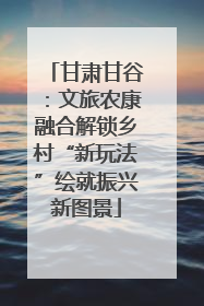 甘肃甘谷：文旅农康融合解锁乡村“新玩法”绘就振兴新图景