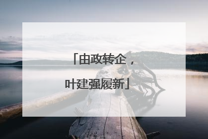 由政转企，叶建强履新