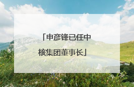申彦锋已任中核集团董事长