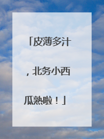 皮薄多汁，北务小西瓜熟啦！