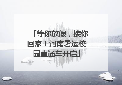 等你放假，接你回家！河南暑运校园直通车开启