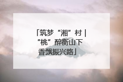 筑梦“湘”村｜“桃”醉衡山下 香飘振兴路