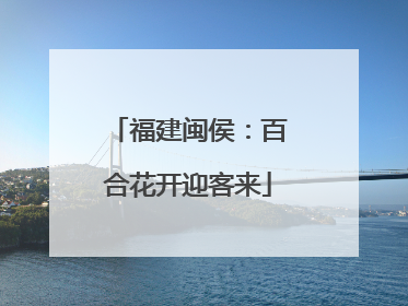 福建闽侯：百合花开迎客来