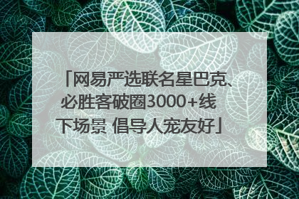 网易严选联名星巴克、必胜客破圈3000+线下场景 倡导人宠友好
