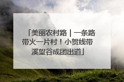 美丽农村路｜一条路带火一片村！小贺线带溪望谷成团出道