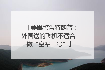 美媒警告特朗普：外国送的飞机不适合做“空军一号”