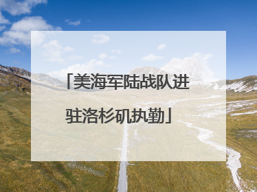美海军陆战队进驻洛杉矶执勤