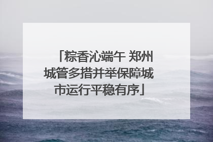粽香沁端午 郑州城管多措并举保障城市运行平稳有序