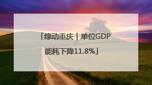 绿动重庆｜单位GDP能耗下降11.8%