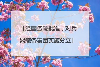 经国务院批准，对兵器装备集团实施分立