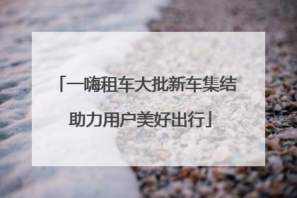 一嗨租车大批新车集结 助力用户美好出行