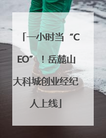 一小时当“CEO”！岳麓山大科城创业经纪人上线