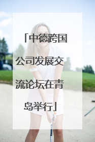 中德跨国公司发展交流论坛在青岛举行