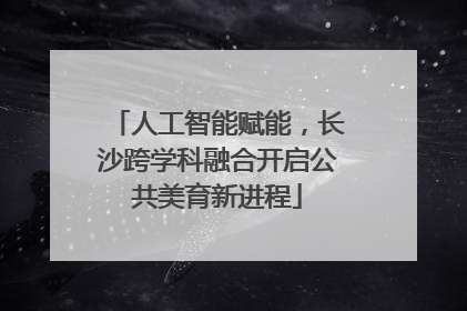 人工智能赋能，长沙跨学科融合开启公共美育新进程