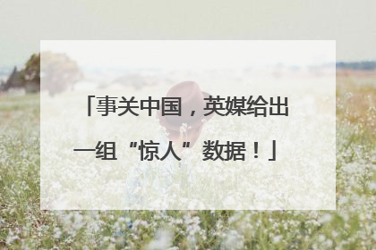 事关中国，英媒给出一组“惊人”数据！