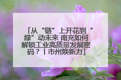 从“链”上开花到“绿”动未来 南充如何解锁工业高质量发展密码？丨市州焕新力