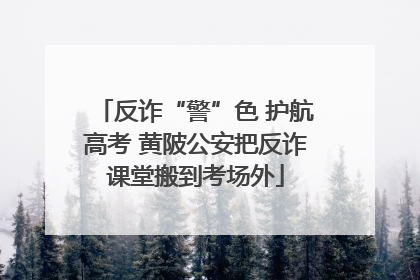 反诈“警”色 护航高考 黄陂公安把反诈课堂搬到考场外