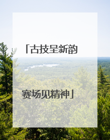 古技呈新韵 赛场见精神