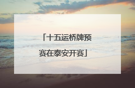 十五运桥牌预赛在泰安开赛