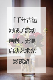 千年古运河成了流动画卷，无锡启动艺术光影夜游