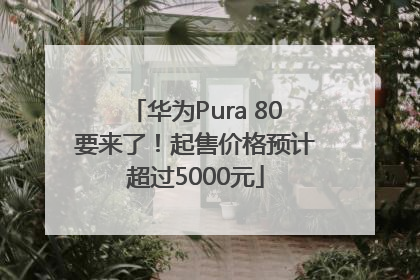 华为Pura 80要来了！起售价格预计超过5000元