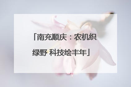 南充顺庆：农机织绿野 科技绘丰年
