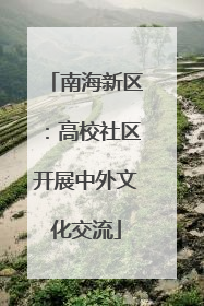 南海新区：高校社区开展中外文化交流