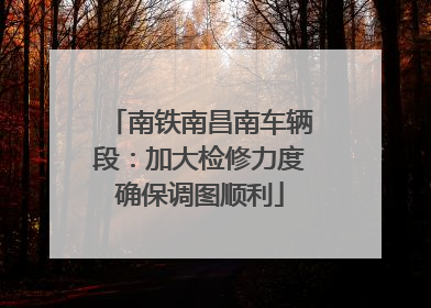 南铁南昌南车辆段：加大检修力度确保调图顺利