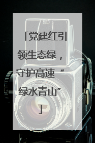 党建红引领生态绿，守护高速“绿水青山”