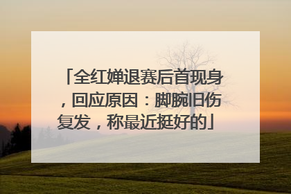全红婵退赛后首现身，回应原因：脚腕旧伤复发，称最近挺好的