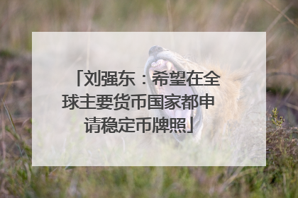 刘强东：希望在全球主要货币国家都申请稳定币牌照