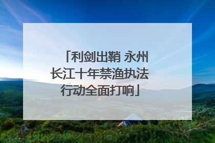 利剑出鞘 永州长江十年禁渔执法行动全面打响