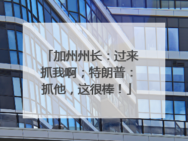 加州州长：过来抓我啊；特朗普：抓他，这很棒！