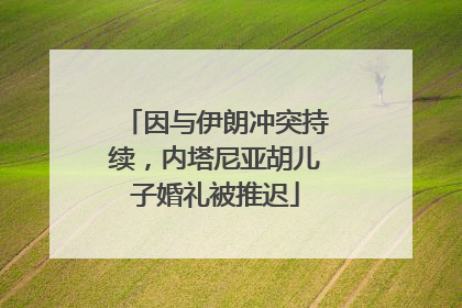 因与伊朗冲突持续，内塔尼亚胡儿子婚礼被推迟
