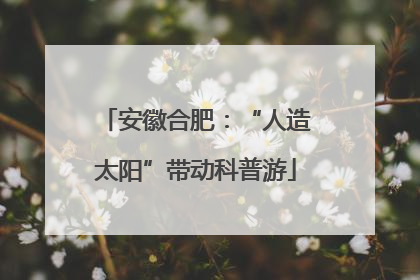 安徽合肥：“人造太阳”带动科普游