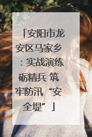 安阳市龙安区马家乡：实战演练砺精兵 筑牢防汛“安全堤”