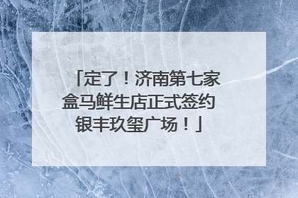 定了！济南第七家盒马鲜生店正式签约银丰玖玺广场！