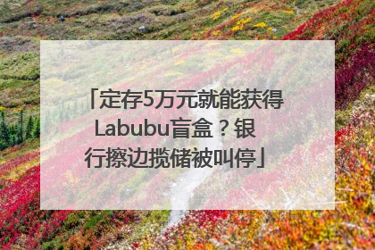 定存5万元就能获得Labubu盲盒？银行擦边揽储被叫停